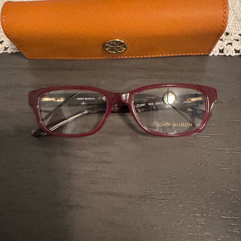 Tory Burch Burgundy Glasses